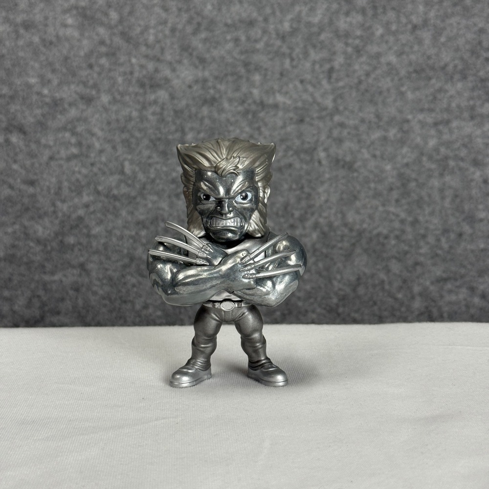 Marvel Logan Wolverine Silver Die Cast Action Figure No 98620 X-Men 4 Inch